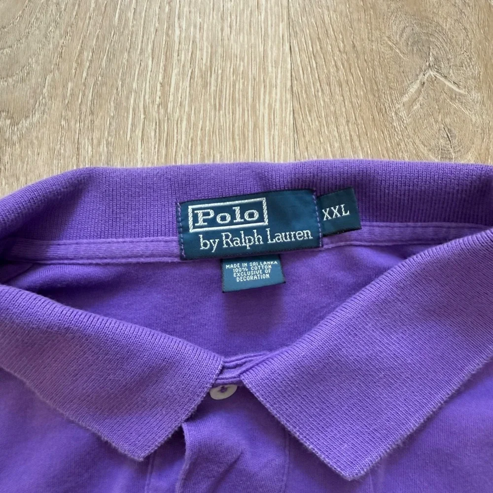 Ralph Lauren Shirt Mens XXL PurpleHeather 100% Cotton Short Sleeve Polo‎ Logo